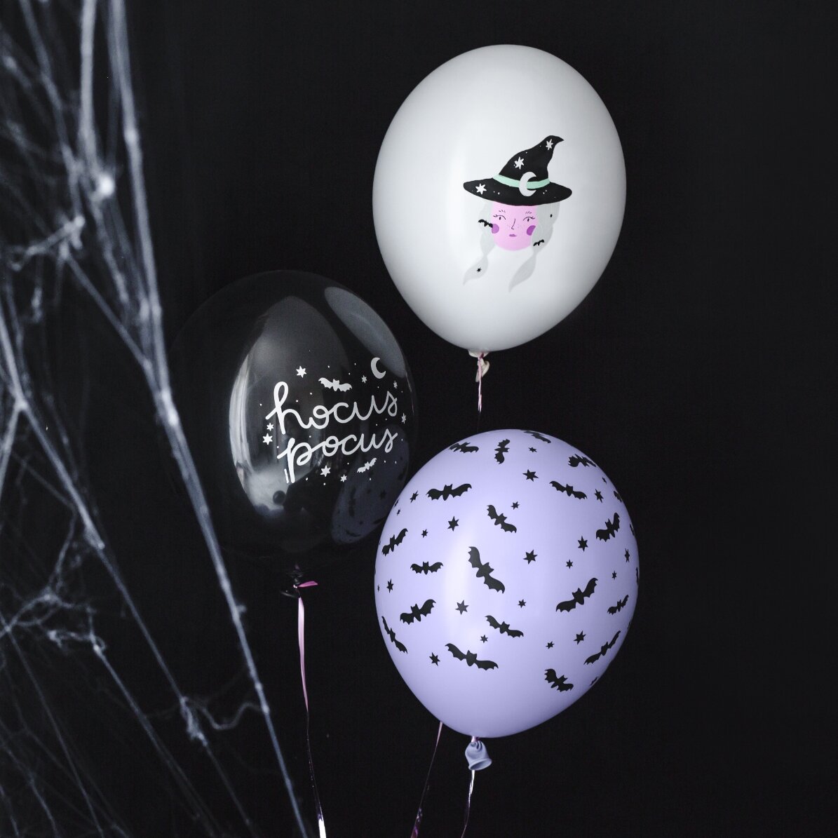 Set of 6 Halloween balloons - Witches