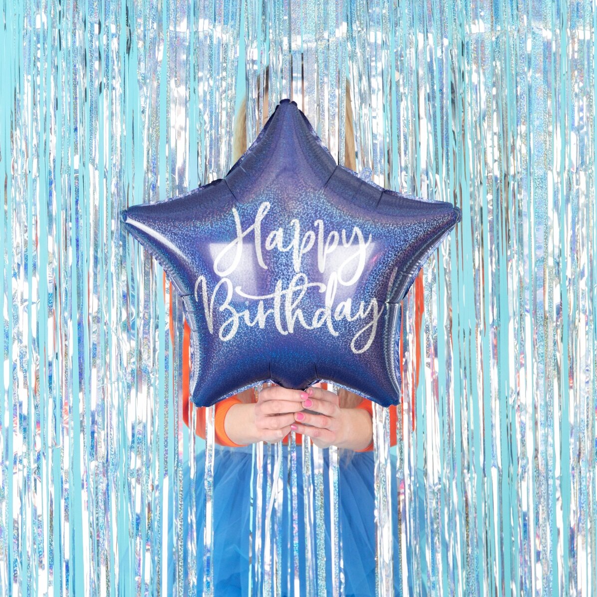 Μπαλόνι - μπλε αστέρι «Happy Birthday»