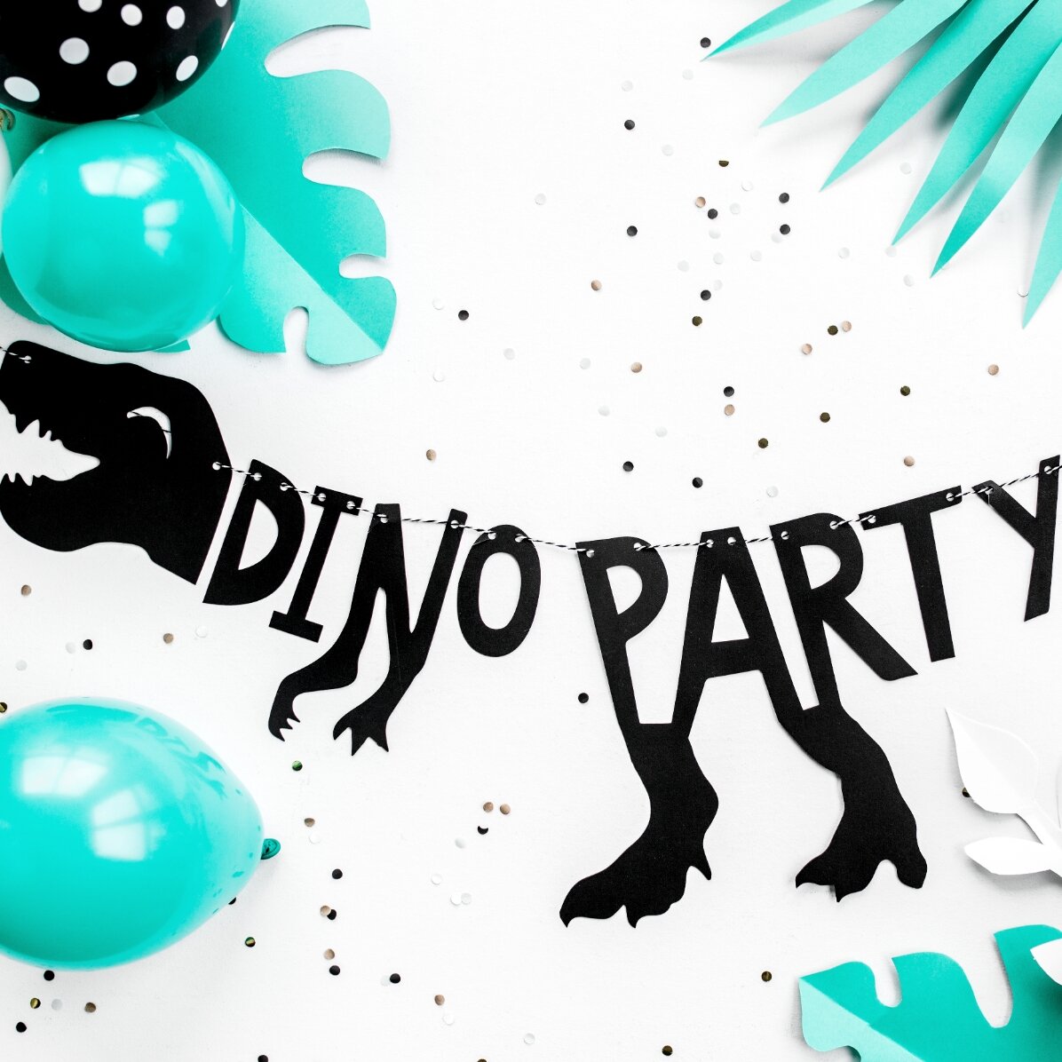 Πανό «Dino Party» με δεινόσαυρους