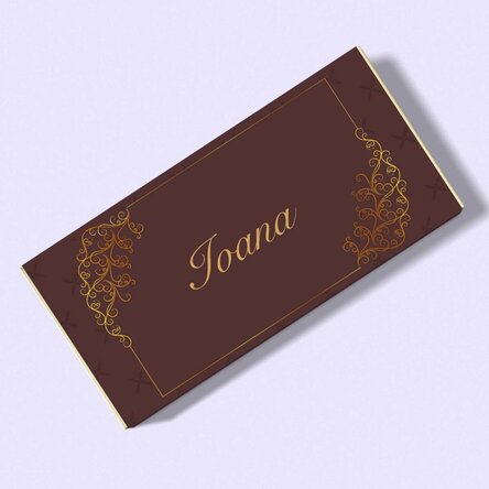 Personalised chocolate with name and message - Luxury