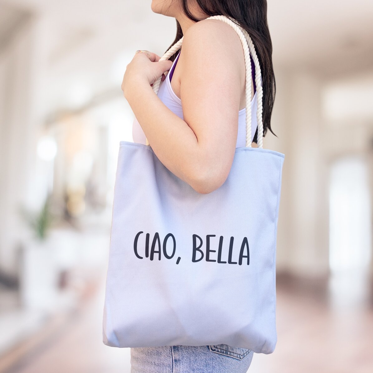 Προσαρμοσμένη τσάντα με κείμενο - Ciao, bella