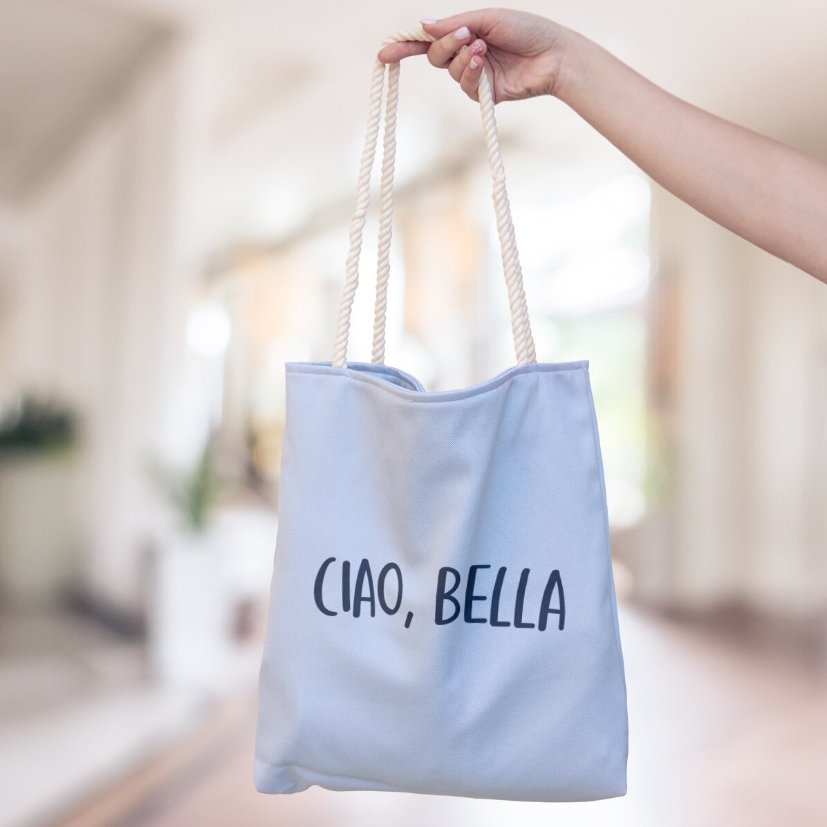 Προσαρμοσμένη τσάντα με κείμενο - Ciao, bella
