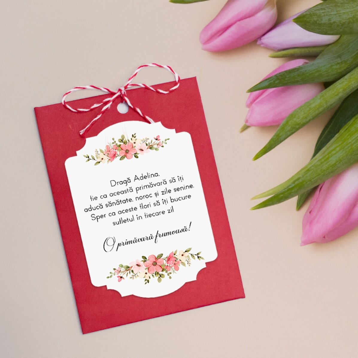Προσαρμοσμένο Martisor που φυτεύεται με κείμενο