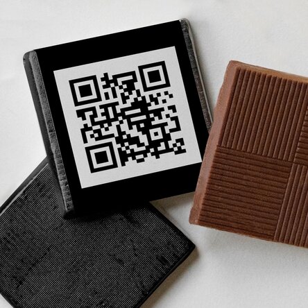 Μίνι σοκολάτα με QR κωδικό, εξατομικευμένη
