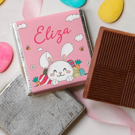 Personalised mini chocolate with name - Easter Bunny