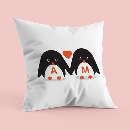 Personalised cushion - Penguins