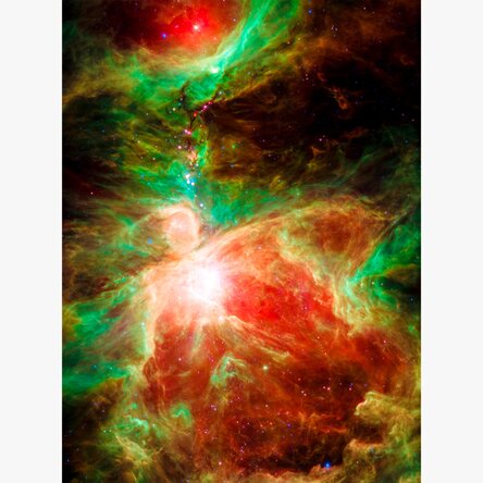 Red and Green Nebula Poster