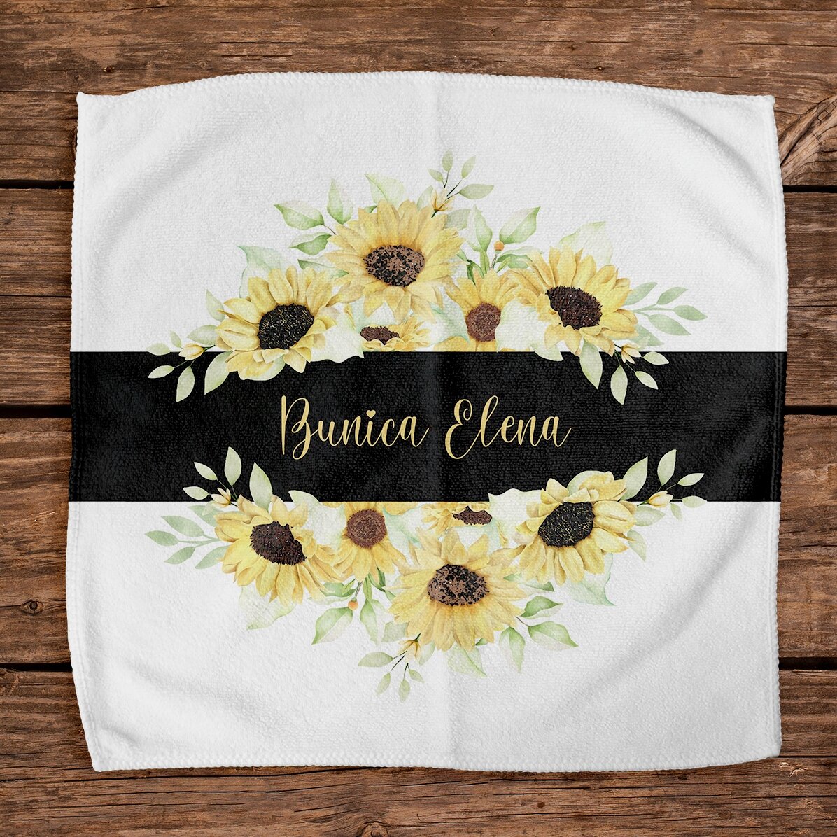 Personalised towel with text for grandmother