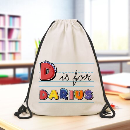 Personalised backpack with name and message - Dinosaur model