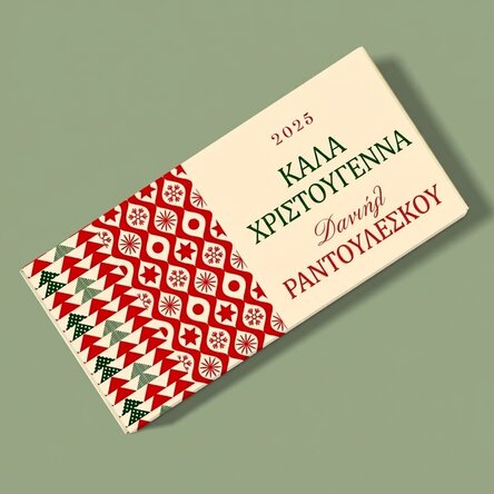 Σοκολάτα με εξατομικευμένο όνομα και μήνυμα - Classic Christmas