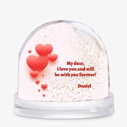 Personalised desk globe with photo and text - Declaration of love