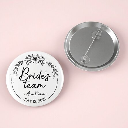 Personalised badge with text - Bride's team