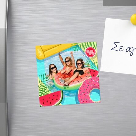 Προσαρμοσμένος μαγνήτης 10x10 με φωτογραφία - Summer time!