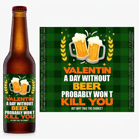 Personalised beer with text - Beer won't
