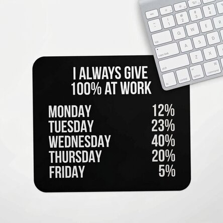 Προσαρμοσμένο mouse pad με κείμενο - 100% at work