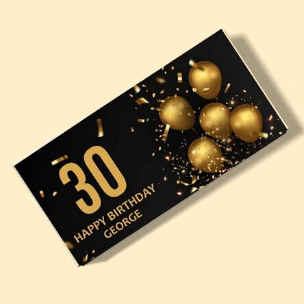 Personalised chocolate with birthday message - Birthday Wish