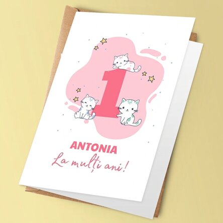 Personalised card with text on the back - Children's birthday