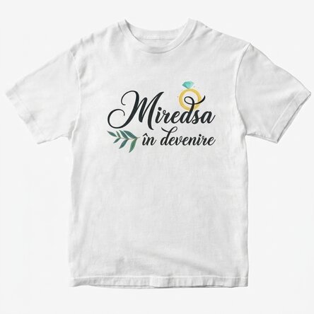 Personalised cotton T-shirt for the bride-to-be