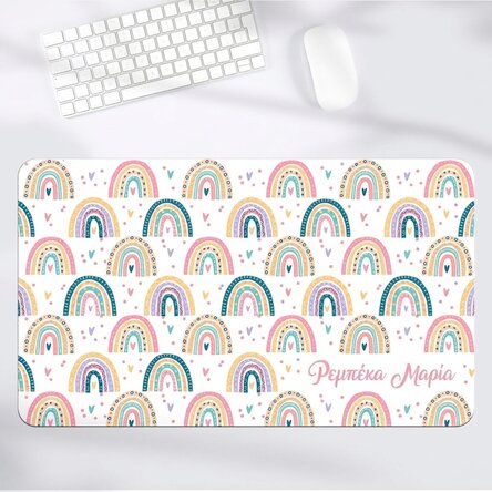 Προσαρμοσμένο mouse pad XXL με όνομα - Ουράνιο τόξο
