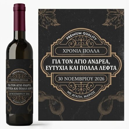 Προσωποποιημένο κρασί με μήνυμα - Vintage Wine