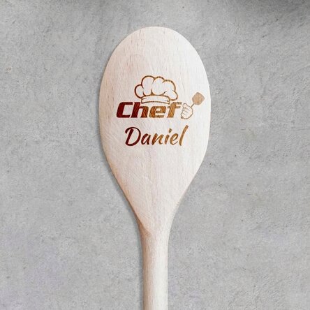 Personalised wooden spoon - Chef Cook