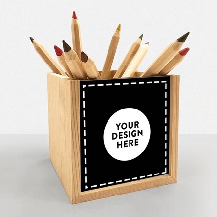 Personalised pencil holder with your own design