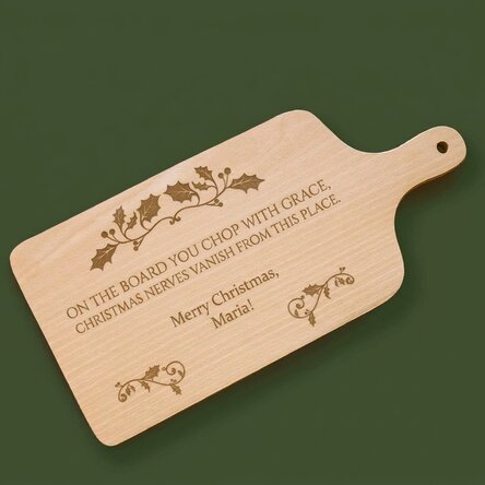 Personalised chopping board with text - Merry Christmas!
