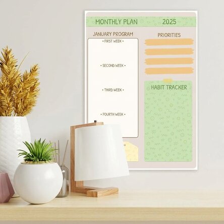 Personalised poster - Monthly doodle plan