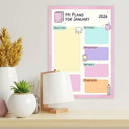 Personalised poster - Pastel planner