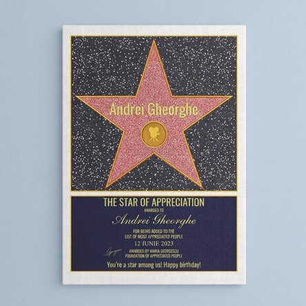 Personalised canvas painting - Star of Gratitude