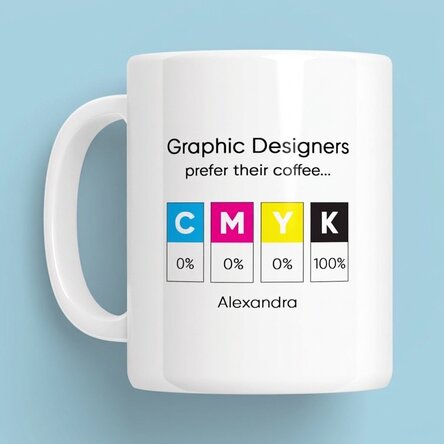 Personalised mug with message - Graphic Designer
