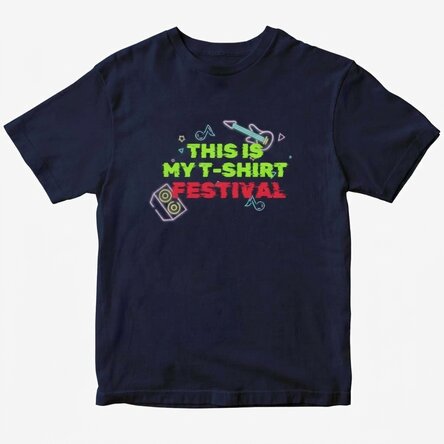 Custom cotton T-shirt with text - Festival T-shirt