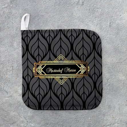 Personalised hot pot holder with text - Masterchef
