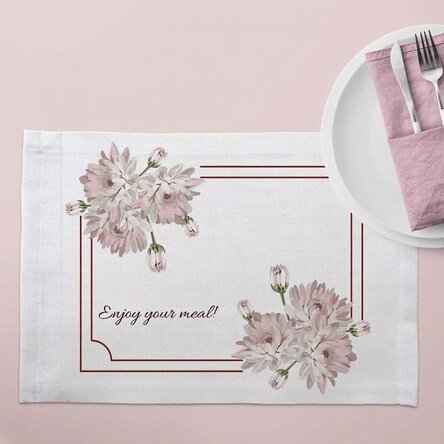 Personalised plate stand - Chrysanthemum design