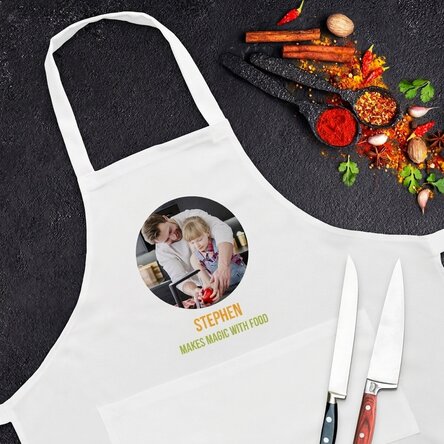 Personalised apron with photo and text - Spells in the kitchen