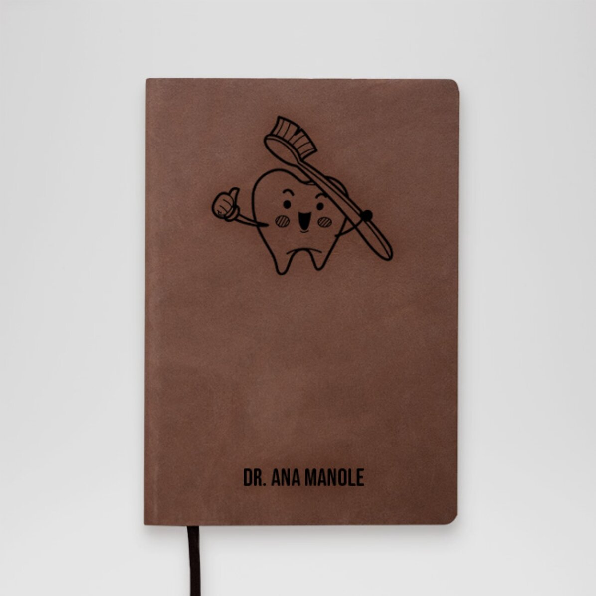 Personalised leather diary with text - Dentist