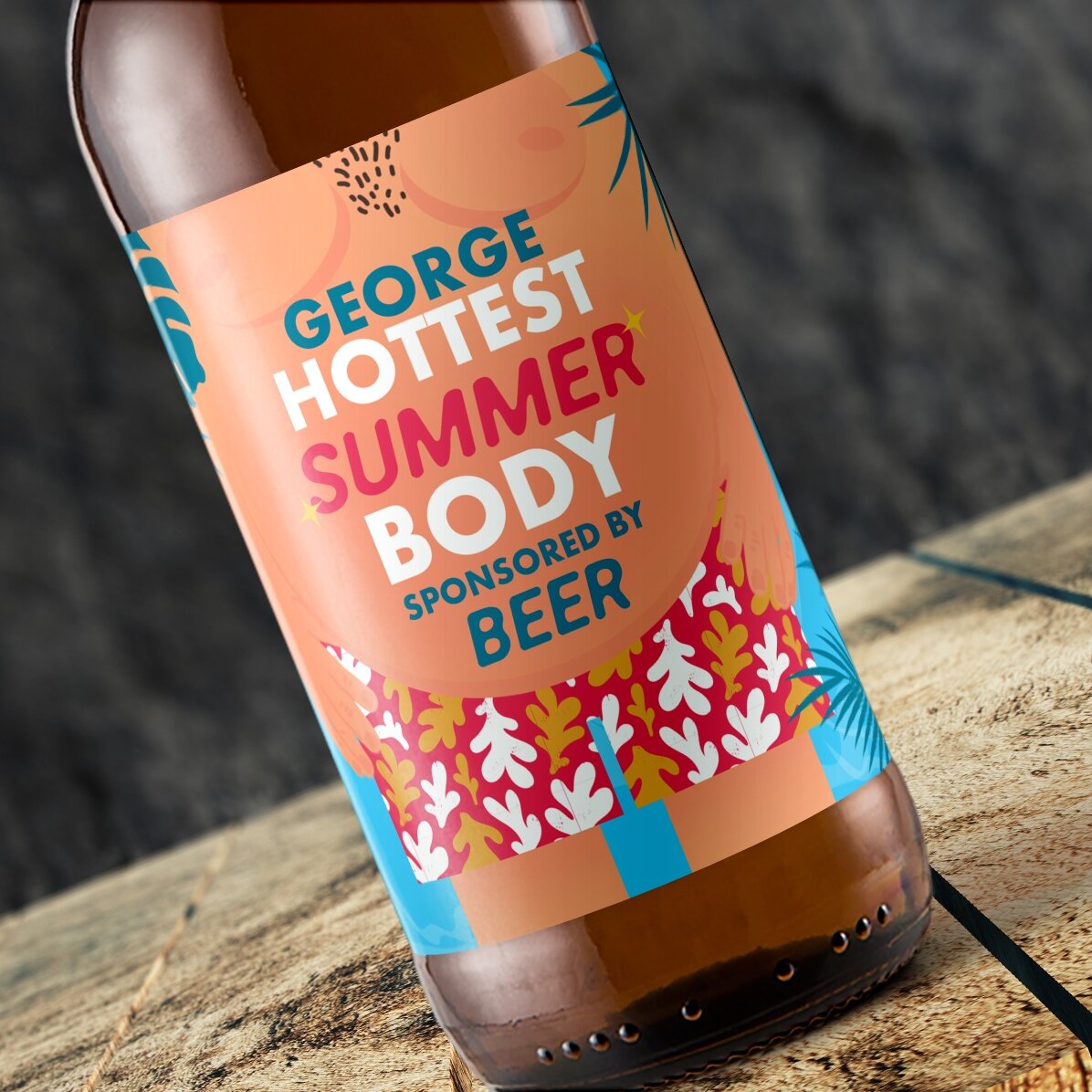 Personalised beer with text - Hot body