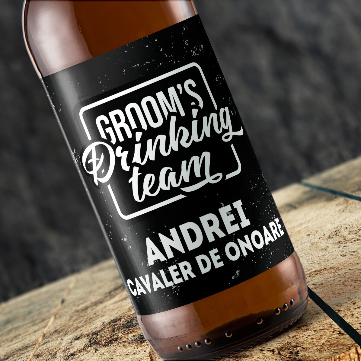 Personalised beer with text for stag parties - Groom