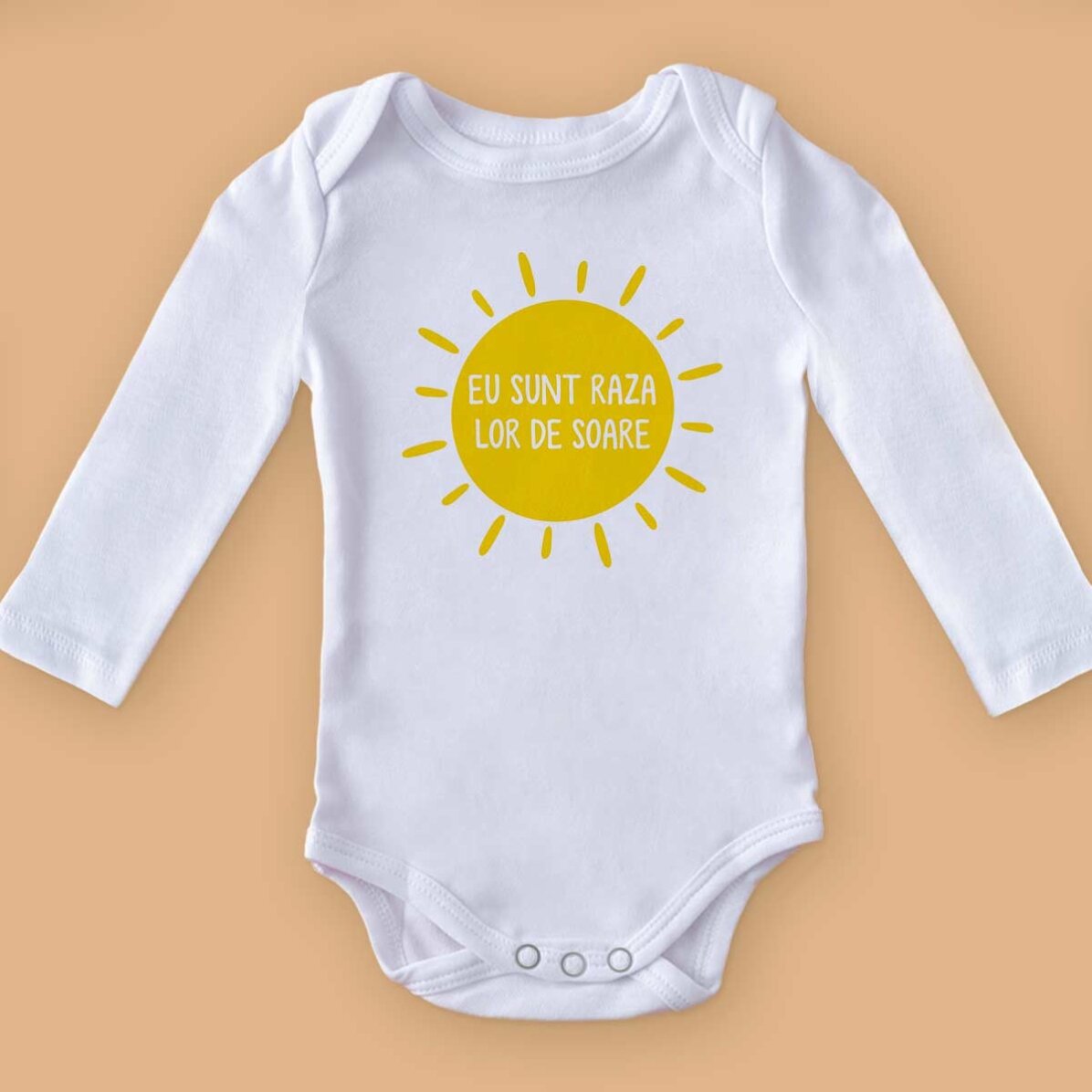 Personalised baby bodysuit with message - Sunshine