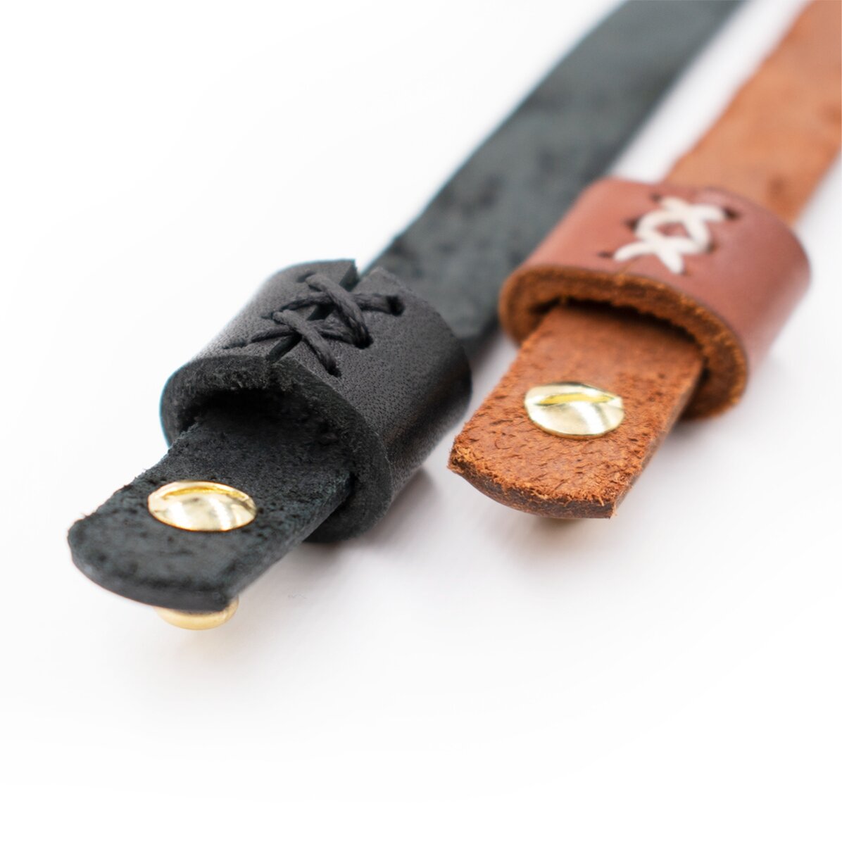 Personalised leather bracelet with initials and Leo zodiac sign