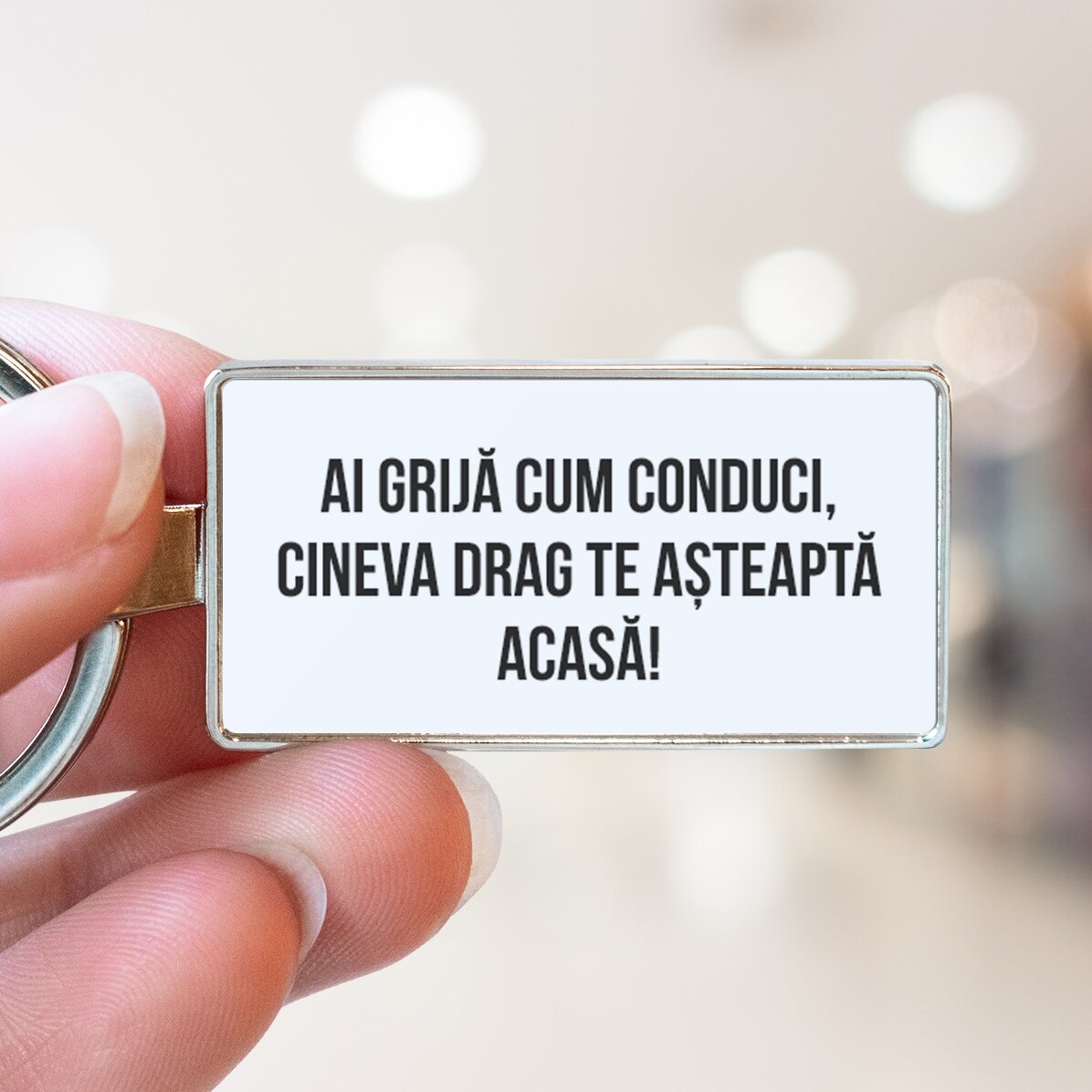 Προσωποποιημένο μπρελόκ με δύο φωτογραφίες και κείμενο