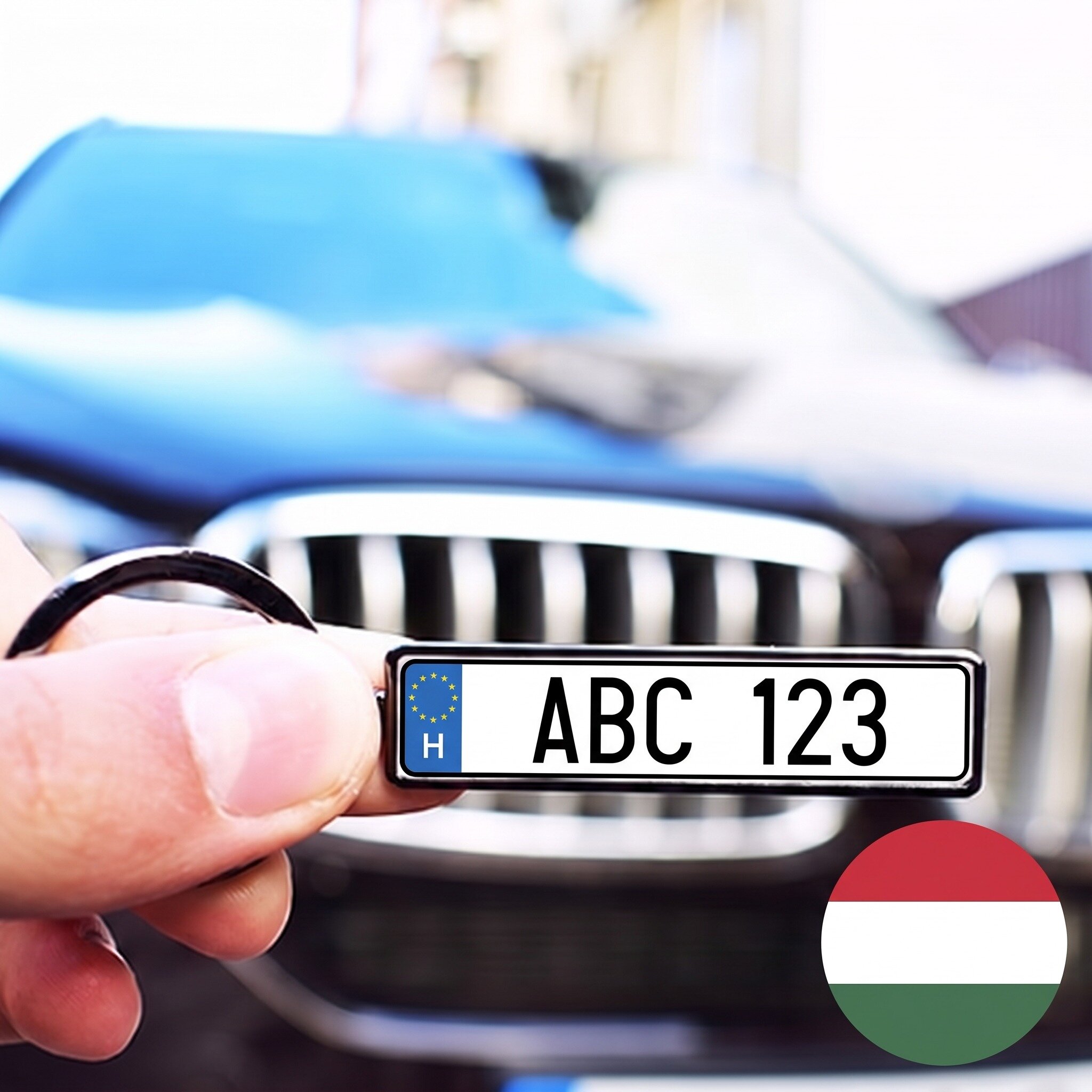 Προσωποποιημένο μπρελόκ με αριθμό αυτοκινήτου από την Ουγγαρία