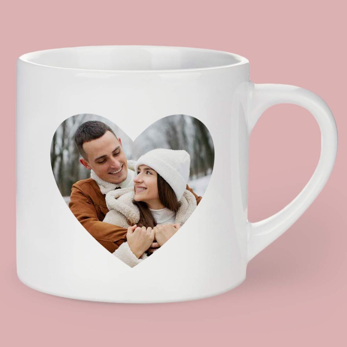 Personalised espresso cup with text and a photo - Promise
