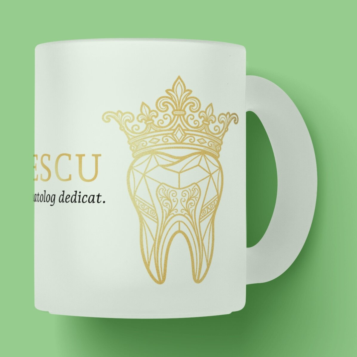 Προσωποποιημένη κούπα με κείμενο - Golden Dentist