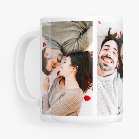Personalised mug with 4 photos