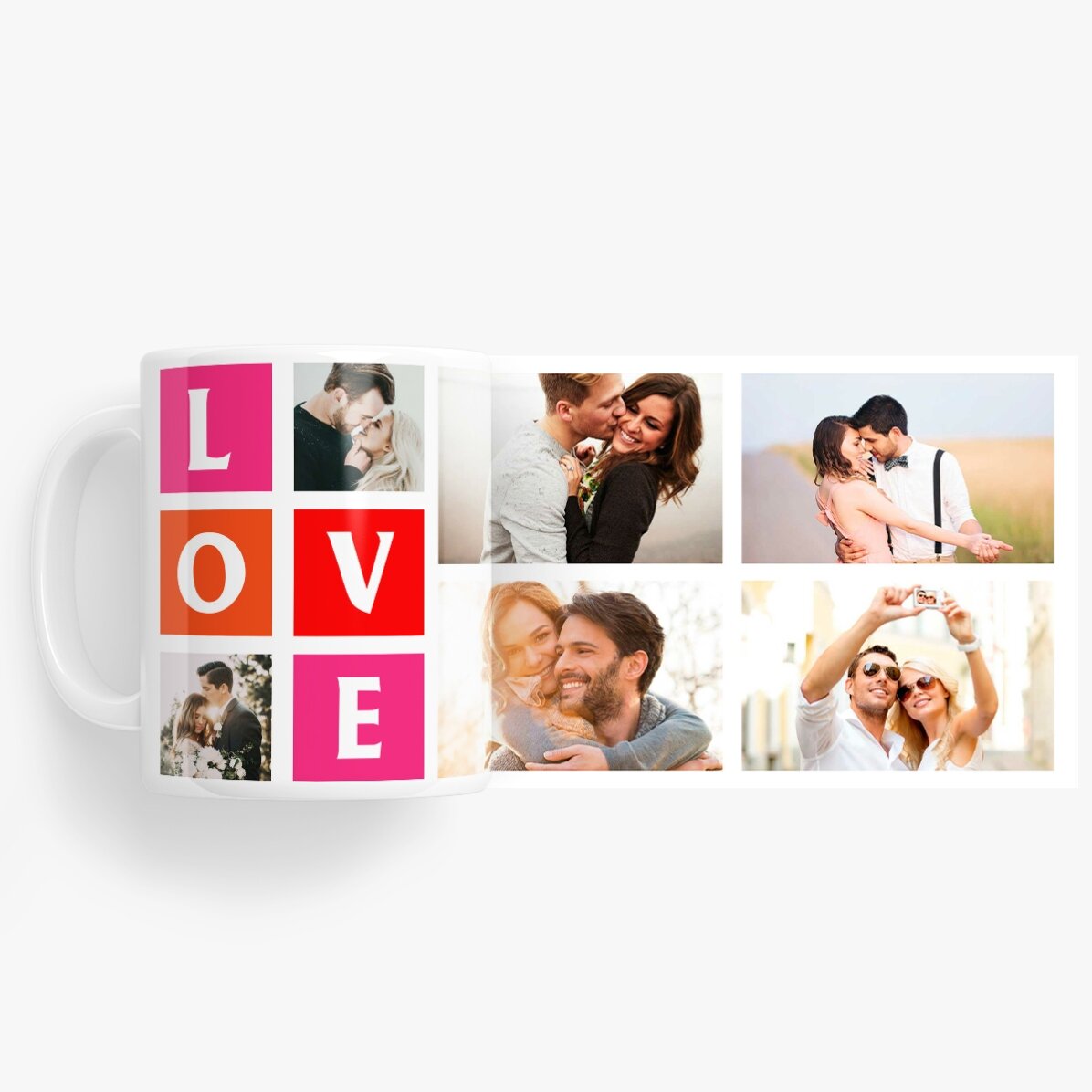 Προσωποποιημένο κύπελλο με 6 φωτογραφίες «love»