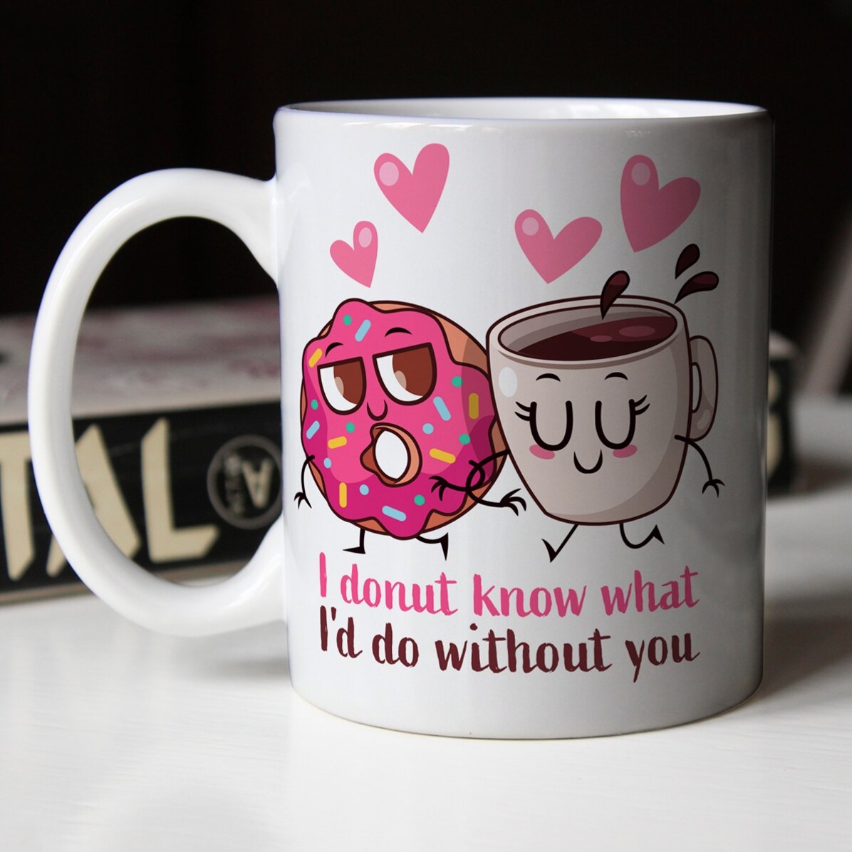 Personalised mug with name - Doughnut Love