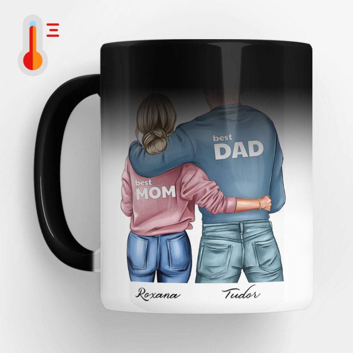 Personalised mug with name - Mom & Dad