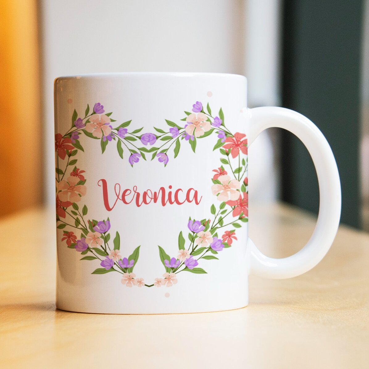 Personalised mug with name and message - Beautiful spring!