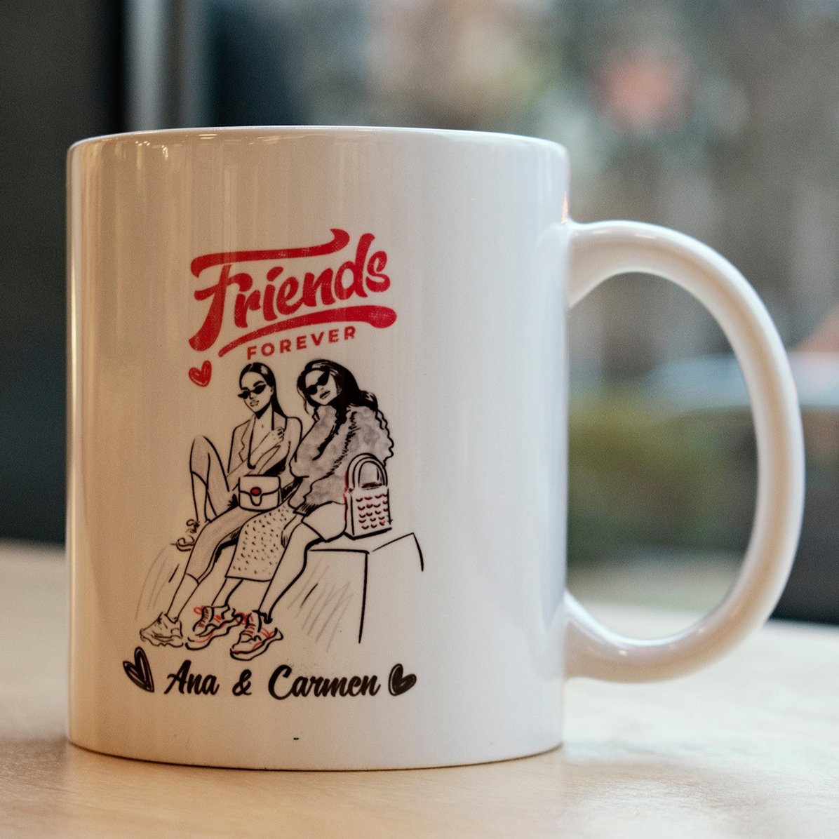 Προσωποποιημένο κύπελλο με κείμενο - Best friends